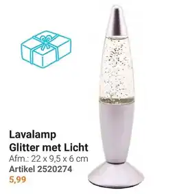 Lobbes Lavalamp Glitter met Licht aanbieding