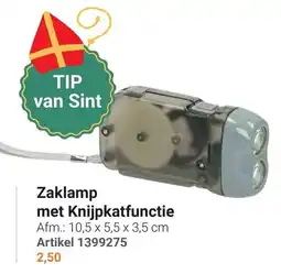 Lobbes Zaklamp met Knijpkatfunctie aanbieding