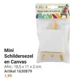 Lobbes Mini Schildersezel en Canvas aanbieding
