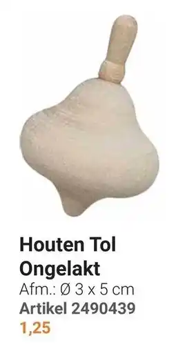 Lobbes Houten Tol Ongelakt aanbieding