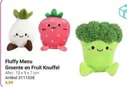 Lobbes Fluffy Menu Groente en Fruit Knuffel aanbieding