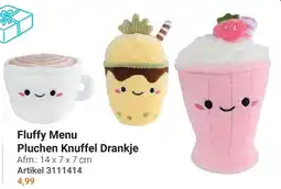 Lobbes Fluffy Menu Pluchen Knuffel Drankje aanbieding