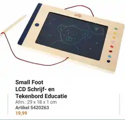 Lobbes Small Foot LCD Schrijf- en Tekenbord Educatie aanbieding