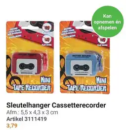 Lobbes Sleutelhanger Cassetterecorder aanbieding