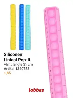 Lobbes lobbes siliconen liniaal pop-it aanbieding