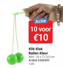 Lobbes Klik Klak Ballen Kleur aanbieding