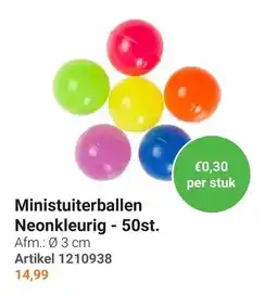 Lobbes Ministuiterballen Neonkleurig aanbieding