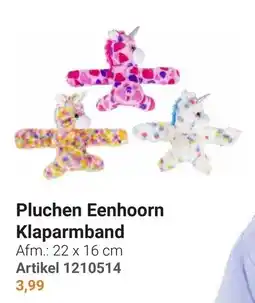 Lobbes Pluchen Eenhorn Klaparmband aanbieding