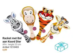 Lobbes Racket met Bal aan Koord Dier aanbieding
