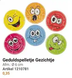 Lobbes Geduldspelletje Gezichtje aanbieding