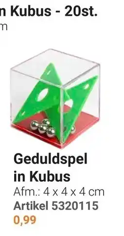Lobbes Geduldspel in Kubus aanbieding
