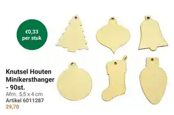 Lobbes Knutsel Houten Minikersthanger aanbieding