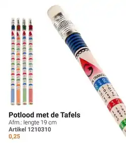 Lobbes Potlood met de Tafels aanbieding