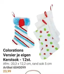 Lobbes Colorations Versier je eigen Kerstsok - 12st. aanbieding