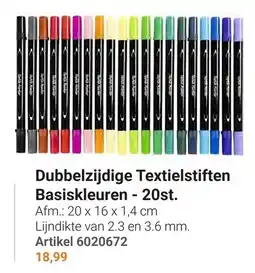 Lobbes Dubbelzijdige Textielstiften aanbieding
