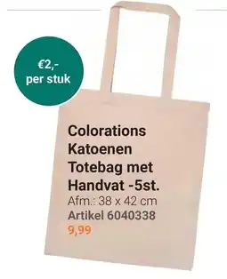 Lobbes Colorations Katoenen Totebag met Handvat aanbieding