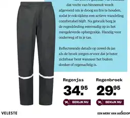 Welkoop veleste regenbroek aanbieding