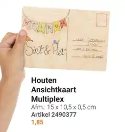 Lobbes Houten Ansichtkaart Multiplex aanbieding
