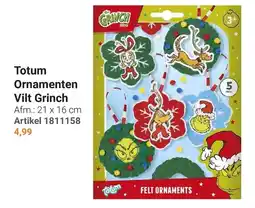 Lobbes Totum Ornamenten Vilt Grinch aanbieding