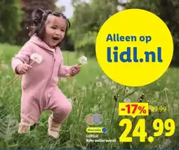 Lidl Lupilu Baby wollen overall aanbieding