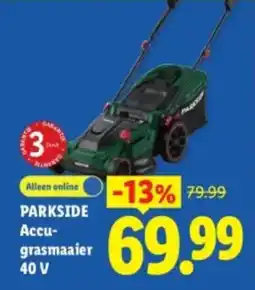 Lidl Parkside Accu-grasmaaier aanbieding