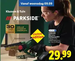Lidl Parkside Mini accu-kettingzaag 20 V aanbieding