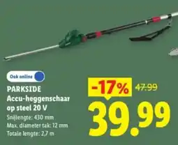Lidl Parkside Accu-heggenschaar aanbieding