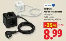 Lidl Tronic Kubus-stekkerdoos aanbieding