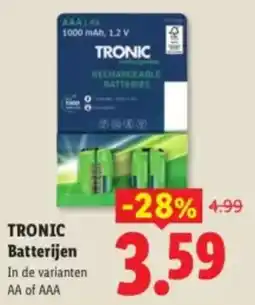 Lidl Tronic Batterijen aanbieding
