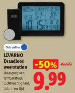 Lidl Livarno Draadloos weerstation aanbieding