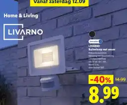 Lidl Livarno Buitenlamp met sensor aanbieding