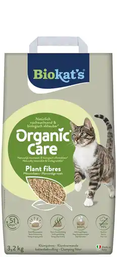 Pets Place Biokat's Organic Care Plant Fibres - Kattenbakvulling - 3.2 kg aanbieding