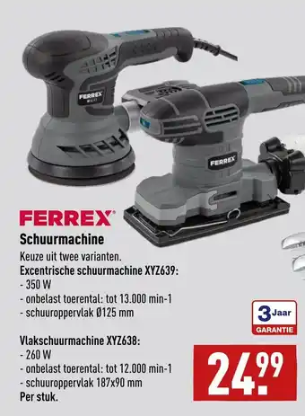 ALDI Ferrex Schuurmachine aanbieding