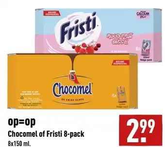 ALDI Chocomel of Fristi 8-pack 8x150 ml aanbieding