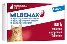 Pets Place Milbemax Milbemax Kat - Worm - 2-12 kg 4 tab aanbieding