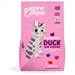 Pets Place Edgard&Cooper Duck & Chicken Kitten - Kattenbrokken - 2 kg aanbieding
