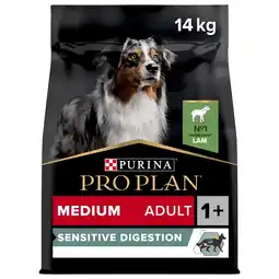 Pets Place Pro Plan Dog Adult Medium Sensitive Digestion - Hondenbrokken - Lam 14 kg aanbieding