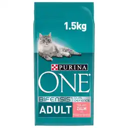 Pets Place Purina One Adult - Kattenbrokken - Zalm&Granen 1,5 kg aanbieding