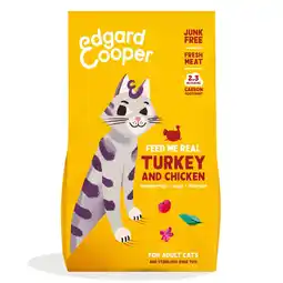 Pets Place Edgard&Cooper Turkey and Chicken Adult - Kattenbrokken - 325 g aanbieding