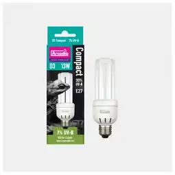 Pets Place Arcadia D3 Compact Lamp Mini 7% Uvb - Verwarming - 13 Watt aanbieding