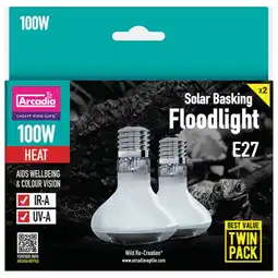 Pets Place Arcadia Solar Basking Floodlight - Verlichting - 100 Watt aanbieding