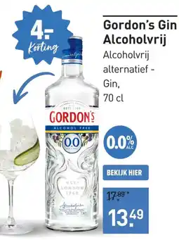 Gall & Gall Gordon's Gin Alcoholvrij aanbieding