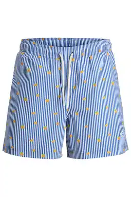 Wehkamp JACK & JONES PANTS STUDIO zwemshort JPSTMAUI BREEZE blauw/wit aanbieding