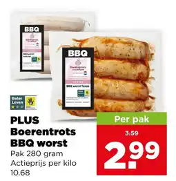 PLUS Plus boerentrots bbq worst aanbieding