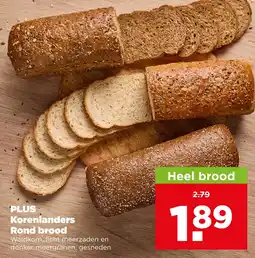 PLUS Plus korenlanders rond brood aanbieding