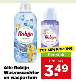 PLUS Alle robijn wasverzachter en wasparfum aanbieding