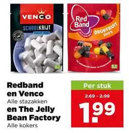 PLUS Redband en Venco en The Jelly Bean Factory aanbieding