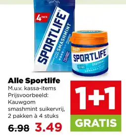 PLUS Alle sportlife kauwgom aanbieding