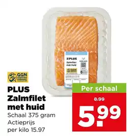 PLUS Plus zalmfilet met huid aanbieding