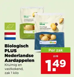 PLUS Biologisch plus nederlandse aardappelen aanbieding